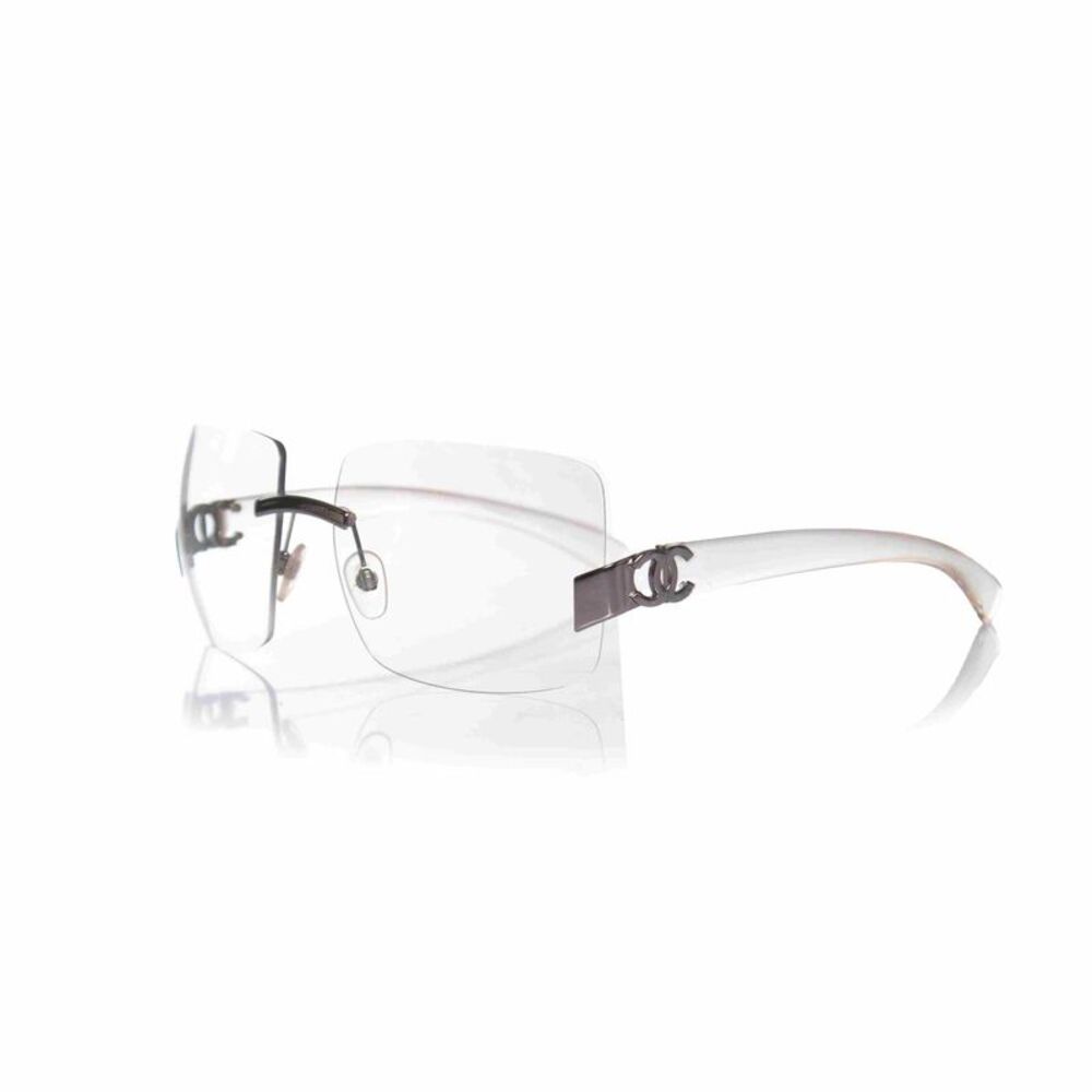 Chanel Rimless Clear Rectangular Sunglasses - image 1